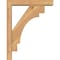 Ekena Millwork Merced Block Smooth Bracket w/ Offset Brace, Western Red Cedar, 3 1/2"W x 14"D x 18"H BKT0402X14X18MRC05SWR - alternate 4